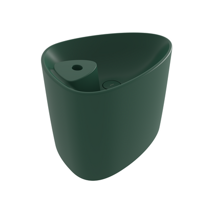 Bocchi Etna Tezgâh Üstü Monoblok Lavabo 58 cm Batarya Banklı Mat Yeşil