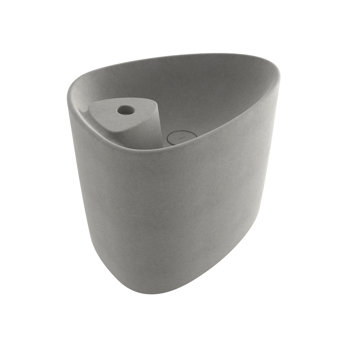 Bocchi Etna Tezgâh Üstü Monoblok Lavabo 58 cm Batarya Banklı Mat Beton