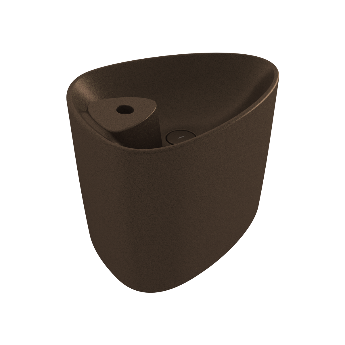 Bocchi Etna Tezgâh Üstü Monoblok Lavabo 58 cm Batarya Banklı Mat Bronz