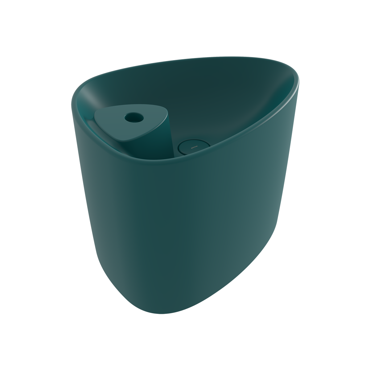 Bocchi Etna Tezgâh Üstü Monoblok Lavabo 58 cm Batarya Banklı Mat Petrol Mavisi
