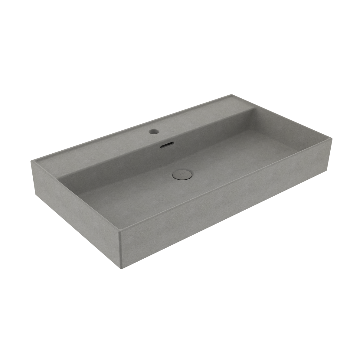Bocchi Milano Tezgâh Üstü/Asma Lavabo 80 cm Mat Beton