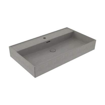 Bocchi Milano Tezgâh Üstü/Asma Lavabo 80 cm Mat Beton