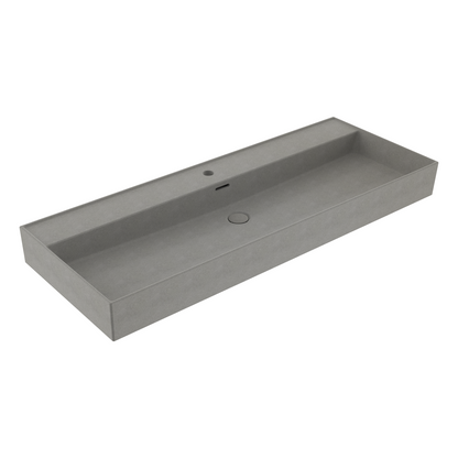 Bocchi Milano Tezgâh Üstü/Asma Lavabo 120 cm Mat Beton