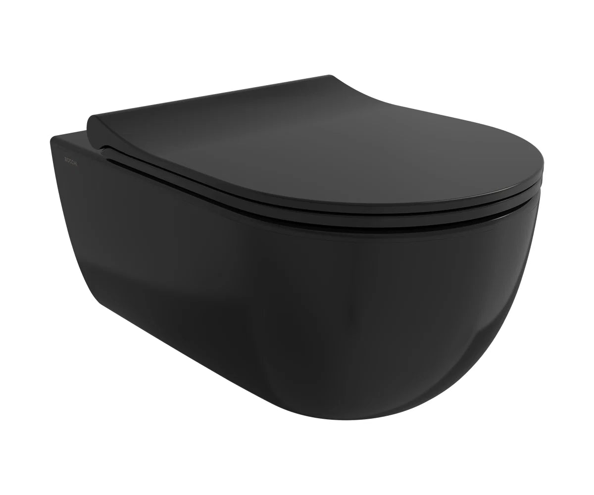 Bocchi V Tondo Rimless Asma Klozet Mat Siyah