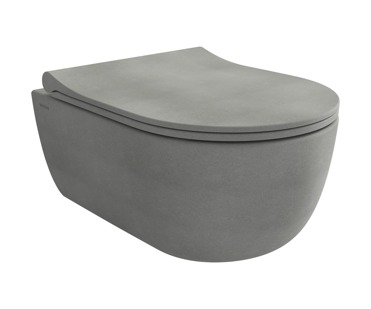 Bocchi V‑Tondo Rimless Kısa Asma Klozet Mat Beton ürün görseli