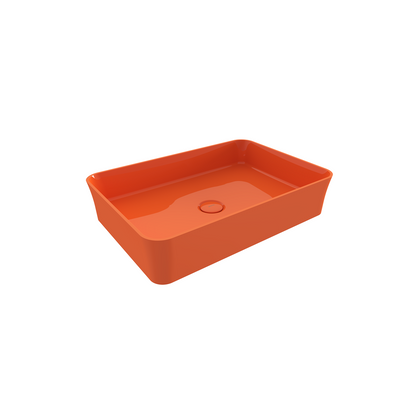 Bocchi Slim Line Dikdörtgen Lavabo 55×38 cm Parlak Turuncu