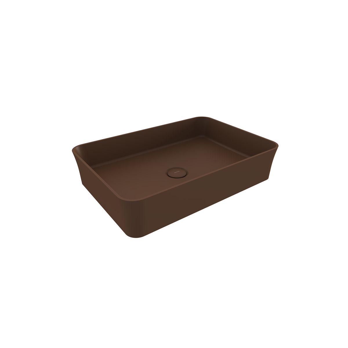 Bocchi Slim Line Dikdörtgen Lavabo 55×38 cm Mat Kahve