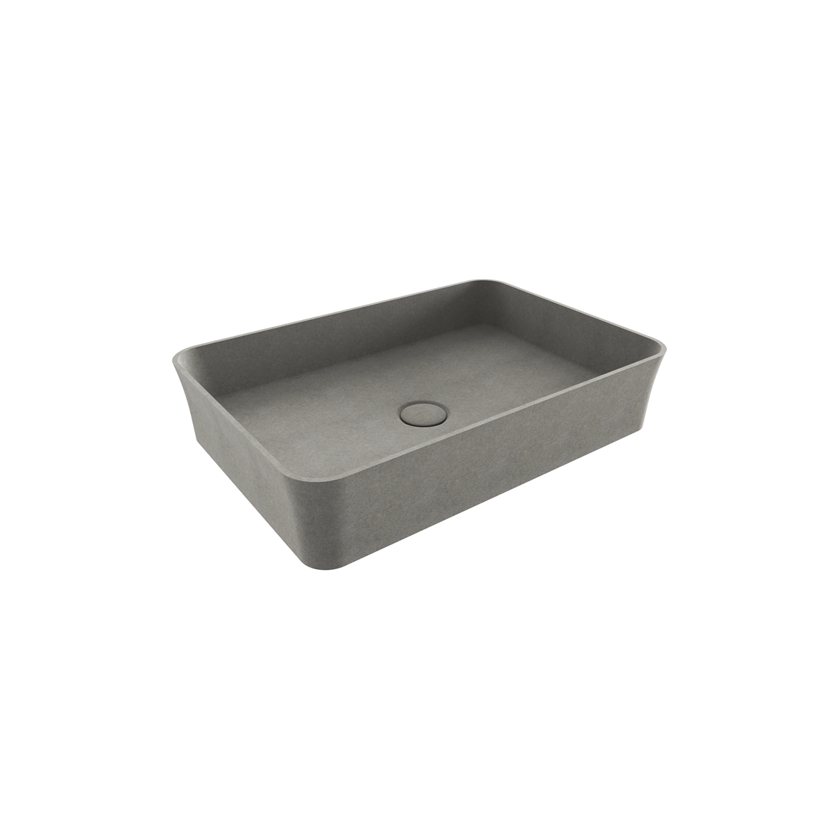 Bocchi Slim Line Dikdörtgen Lavabo 55×38 cm Mat Beton