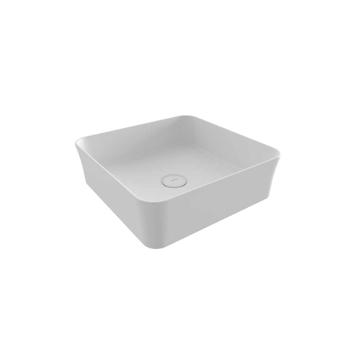 Bocchi Sottile Slim Line Kare Tezgâh Üstü Lavabo 38×38 cm Mat Beyaz