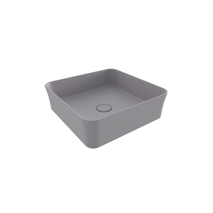 Bocchi Sottile Slim Line Kare Tezgâh Üstü Lavabo 38×38 cm Mat Gri