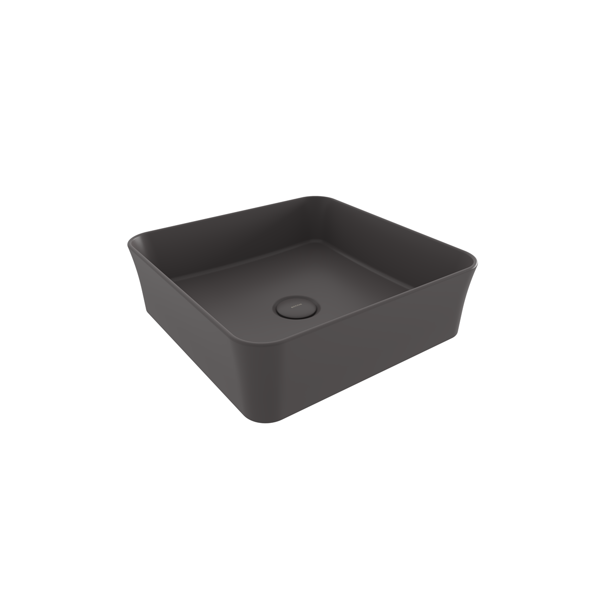 Bocchi Sottile Slim Line Kare Tezgâh Üstü Lavabo 38×38 cm Mat Antrasit