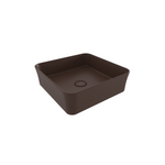 Bocchi Sottile Slim Line Kare Tezgâh Üstü Lavabo 38×38 cm Mat Kahve