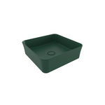 Bocchi Sottile Slim Line Kare Tezgâh Üstü Lavabo 38×38 cm Mat Yeşil