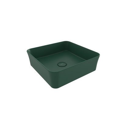 Bocchi Sottile Slim Line Kare Tezgâh Üstü Lavabo 38×38 cm Mat Yeşil