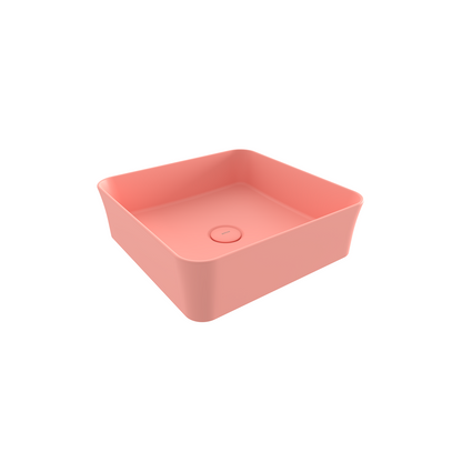 Bocchi Sottile Slim Line Kare Tezgâh Üstü Lavabo 38×38 cm Mat Somon