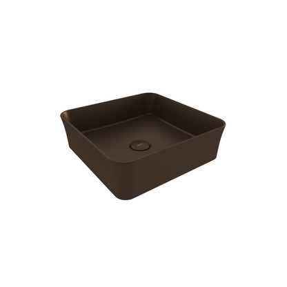 Bocchi Sottile Slim Line Kare Tezgâh Üstü Lavabo 38×38 cm Mat Bronz