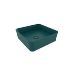 Bocchi Sottile Slim Line Kare Tezgâh Üstü Lavabo 38×38 cm Mat Petrol Mavisi