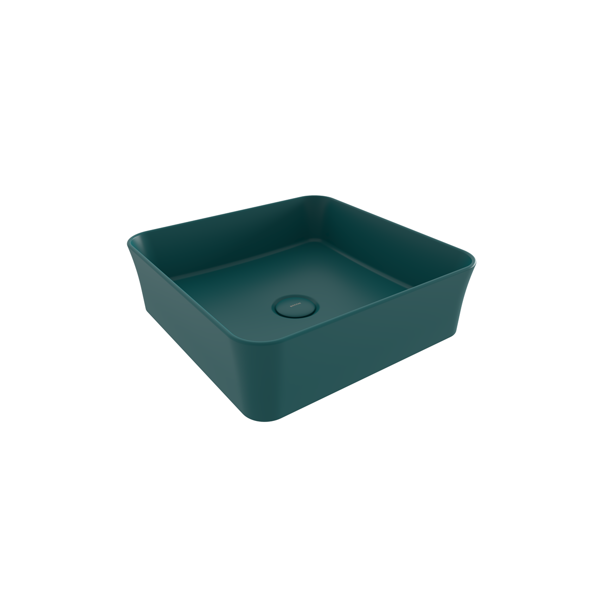 Bocchi Sottile Slim Line Kare Tezgâh Üstü Lavabo 38×38 cm Mat Petrol Mavisi