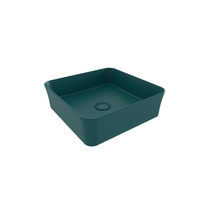 Bocchi Sottile Slim Line Kare Tezgâh Üstü Lavabo 38×38 cm Mat Petrol Mavisi