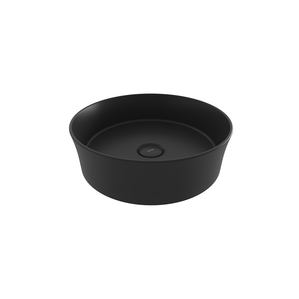 Bocchi Slim Line Yuvarlak Lavabo 38 cm Mat Siyah ürün görseli