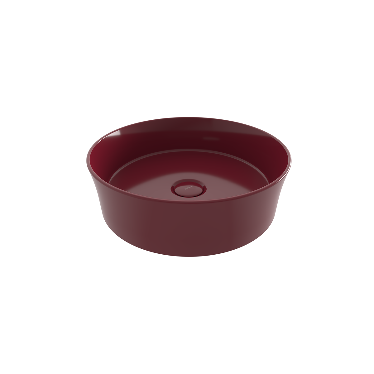 Bocchi Slim Line Yuvarlak Lavabo 38 cm Parlak Burgonya Bordosu ürün görseli