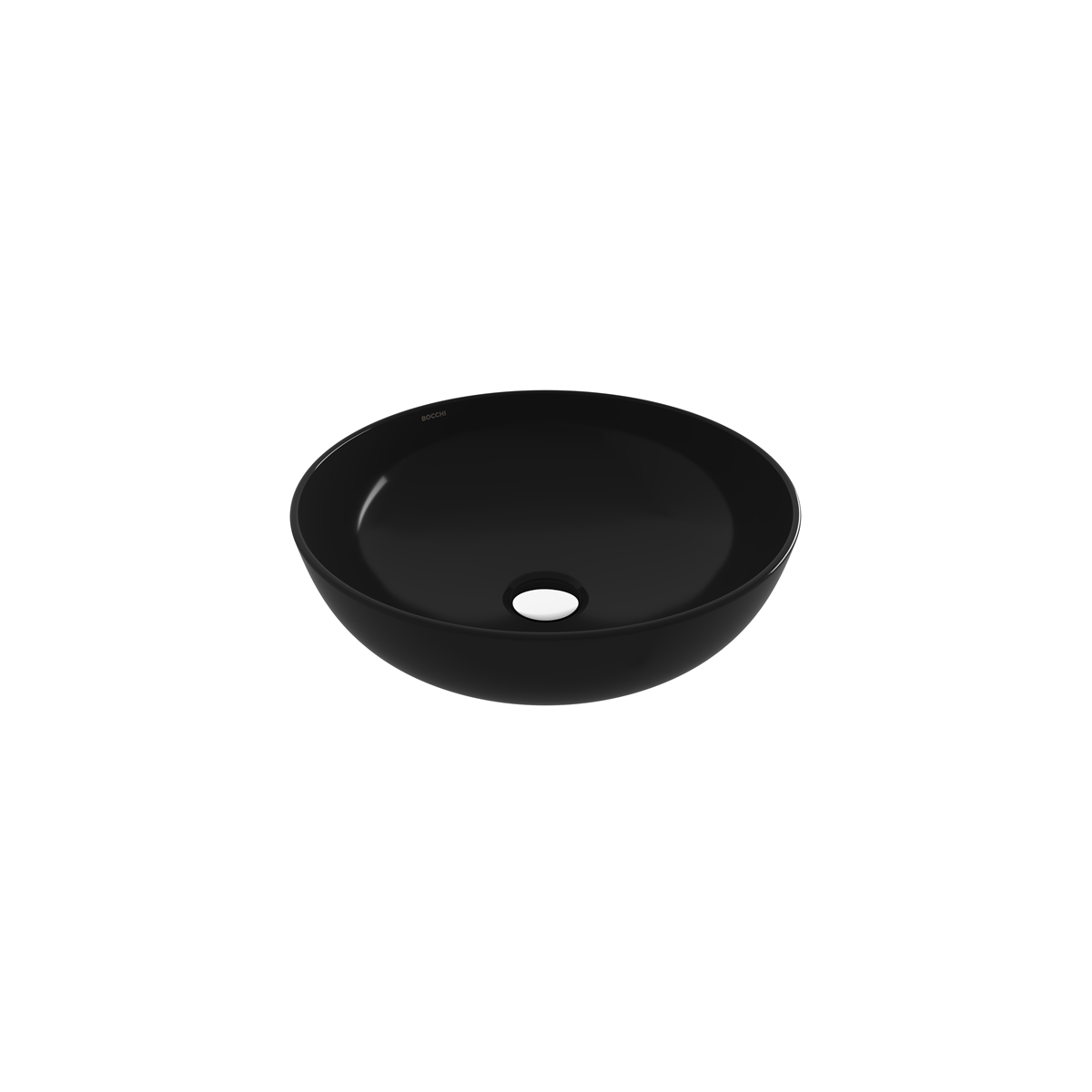 Bocchi Slim Line Yuvarlak Lavabo 38 cm Parlak Siyah ürün görseli