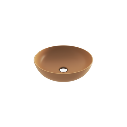 Bocchi Sottile Slim Line yuvarlak tezgâh üstü lavabo 38 cm Mat Kaşmir