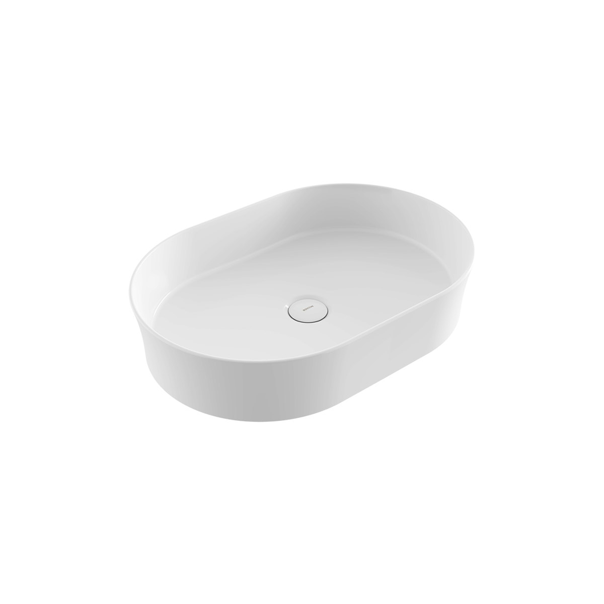 Bocchi Slim Line Oval Lavabo 55x38 cm Parlak Beyaz