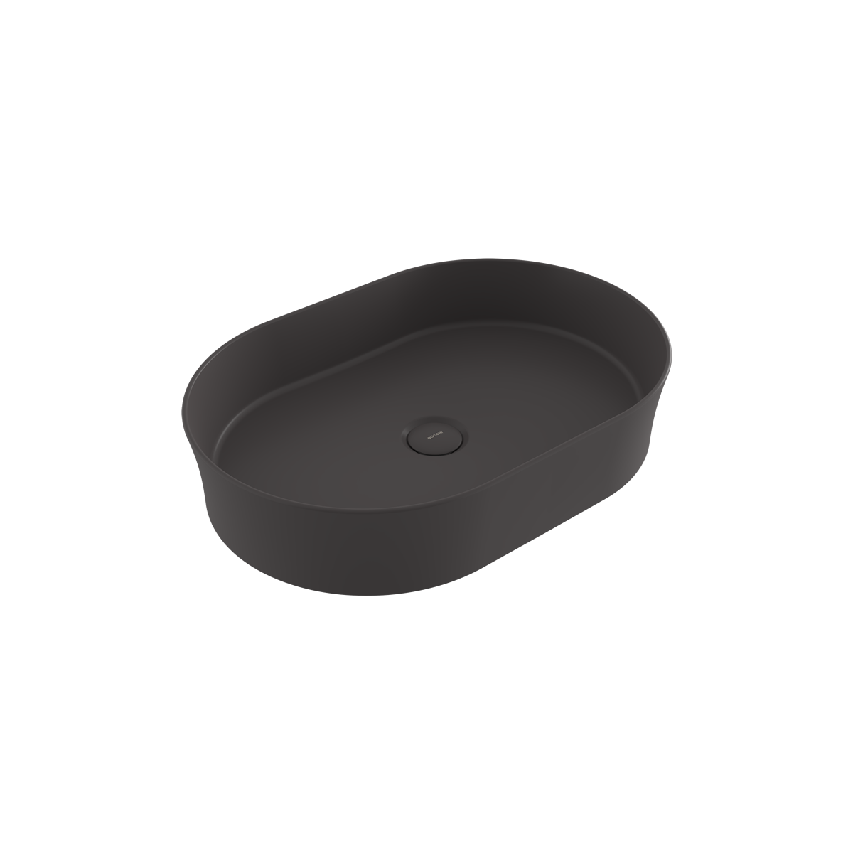 Bocchi Slim Line oval lavabo 55x38 cm Mat Antrasit