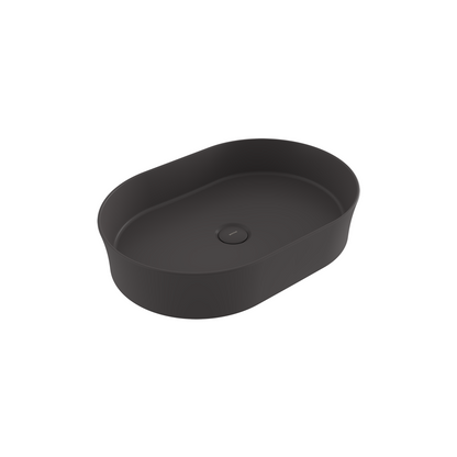 Bocchi Slim Line oval lavabo 55x38 cm Mat Antrasit