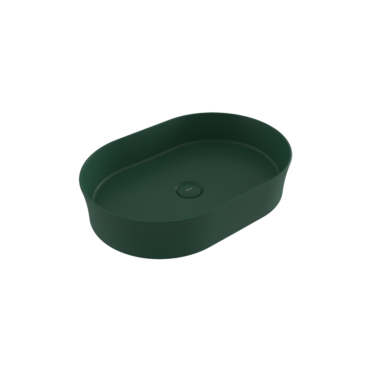 Bocchi Slim Line oval lavabo 55x38 cm Mat Yeşil