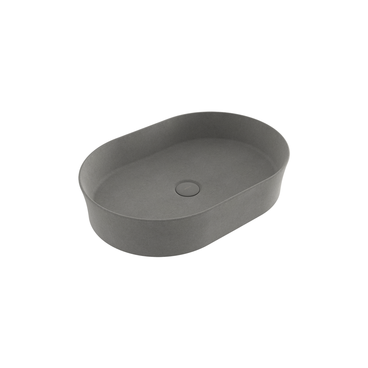 Bocchi Slim Line oval lavabo 55x38 cm Mat Beton
