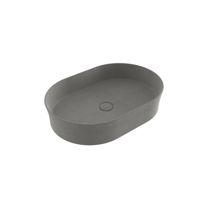 Bocchi Slim Line oval lavabo 55x38 cm Mat Beton
