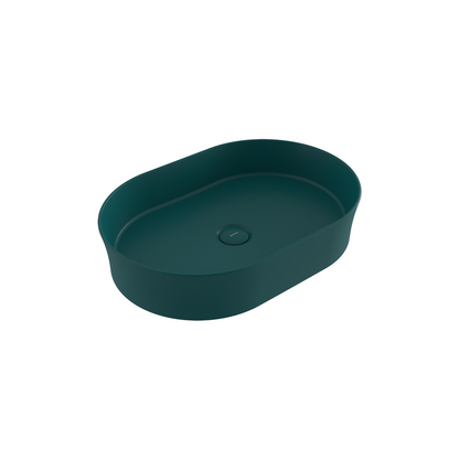 Bocchi Slim Line oval lavabo 55x38 cm Mat Petrol Mavisi