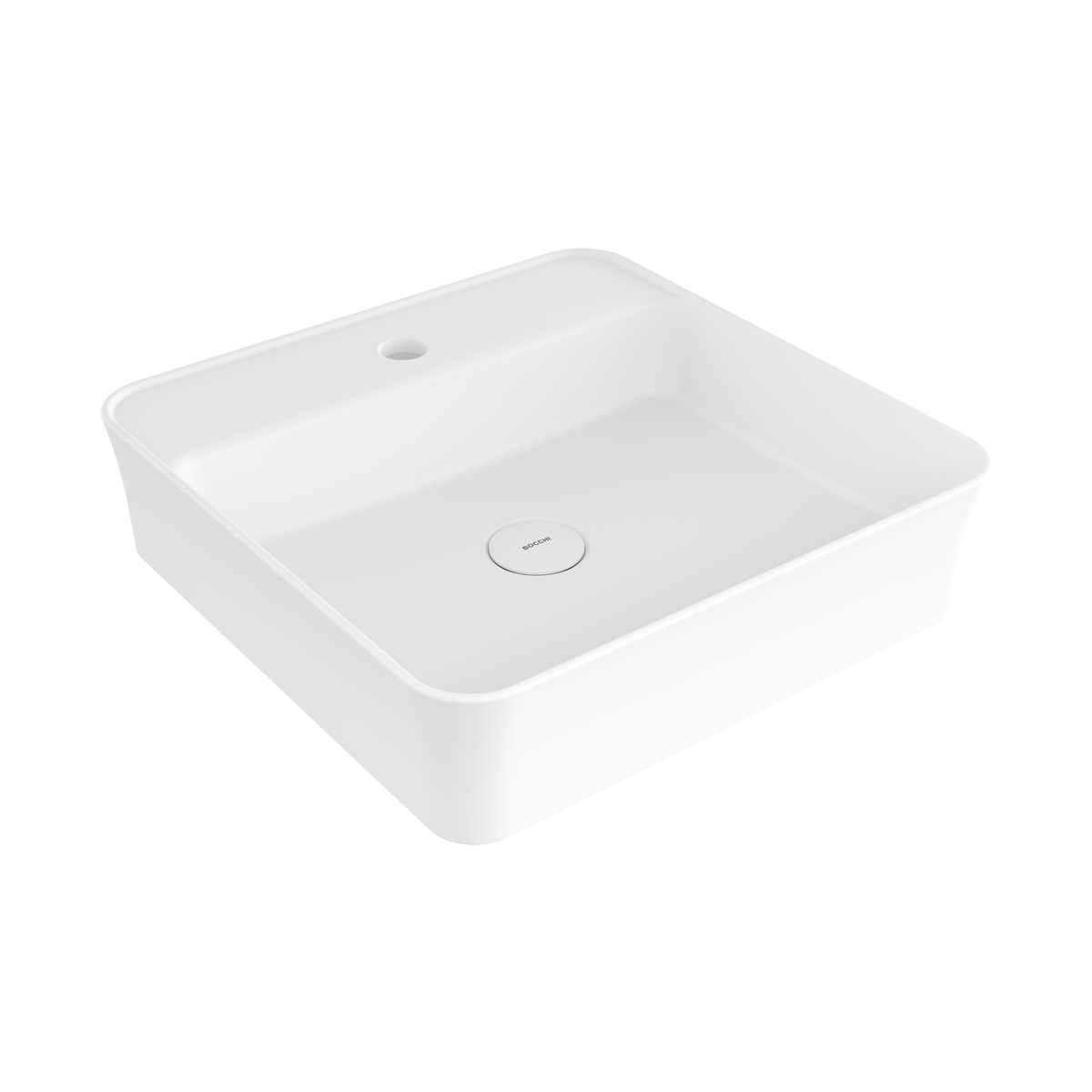 Bocchi Slim Line kare lavabo 45x45 cm Mat Beyaz