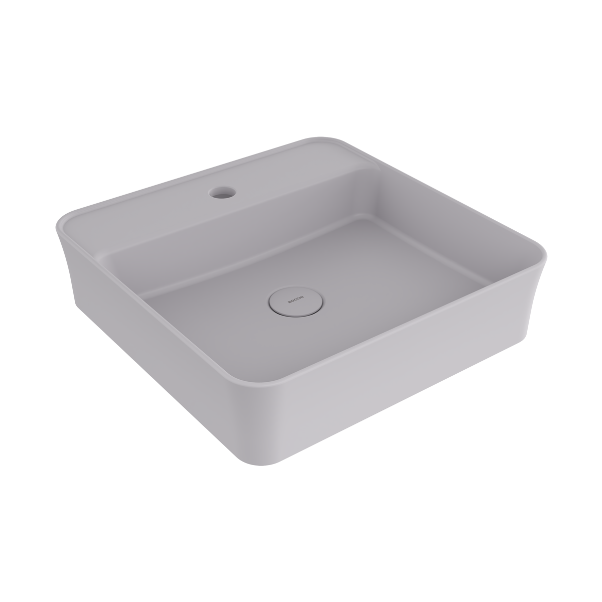 Bocchi Slim Line kare lavabo 45x45 cm Mat Gri