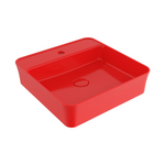 Bocchi Slim Line kare lavabo 45x45 cm Parlak Kırmızı