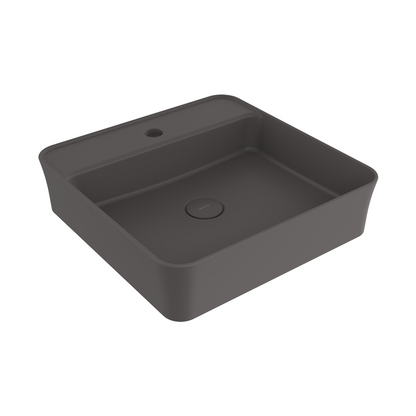 Bocchi Slim Line kare lavabo 45x45 cm Mat Antrasit