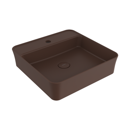 Bocchi Slim Line kare lavabo 45x45 cm Mat Kahve