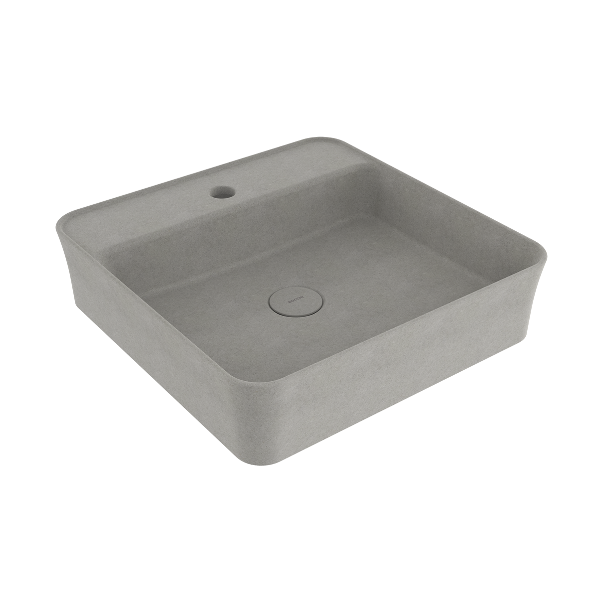 Bocchi Slim Line kare lavabo 45x45 cm Mat Beton