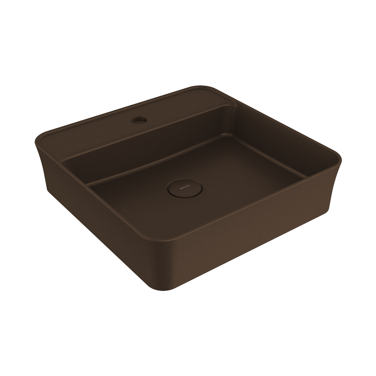 Bocchi Slim Line kare lavabo 45x45 cm Mat Bronz