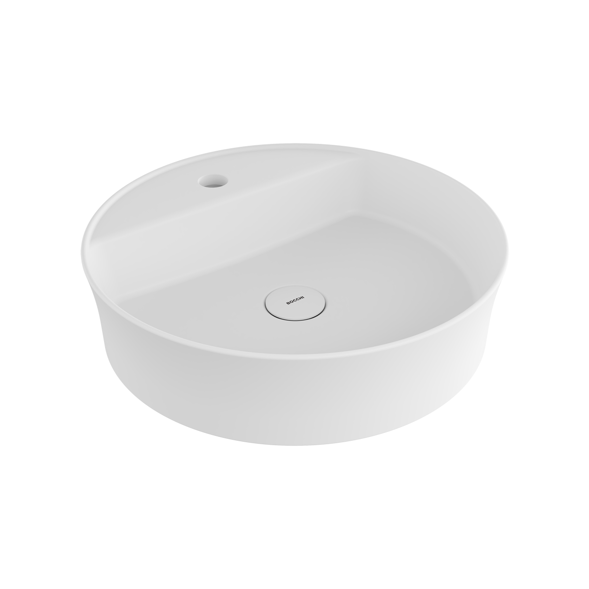 Bocchi Slim Line yuvarlak lavabo 45 cm Mat Beyaz