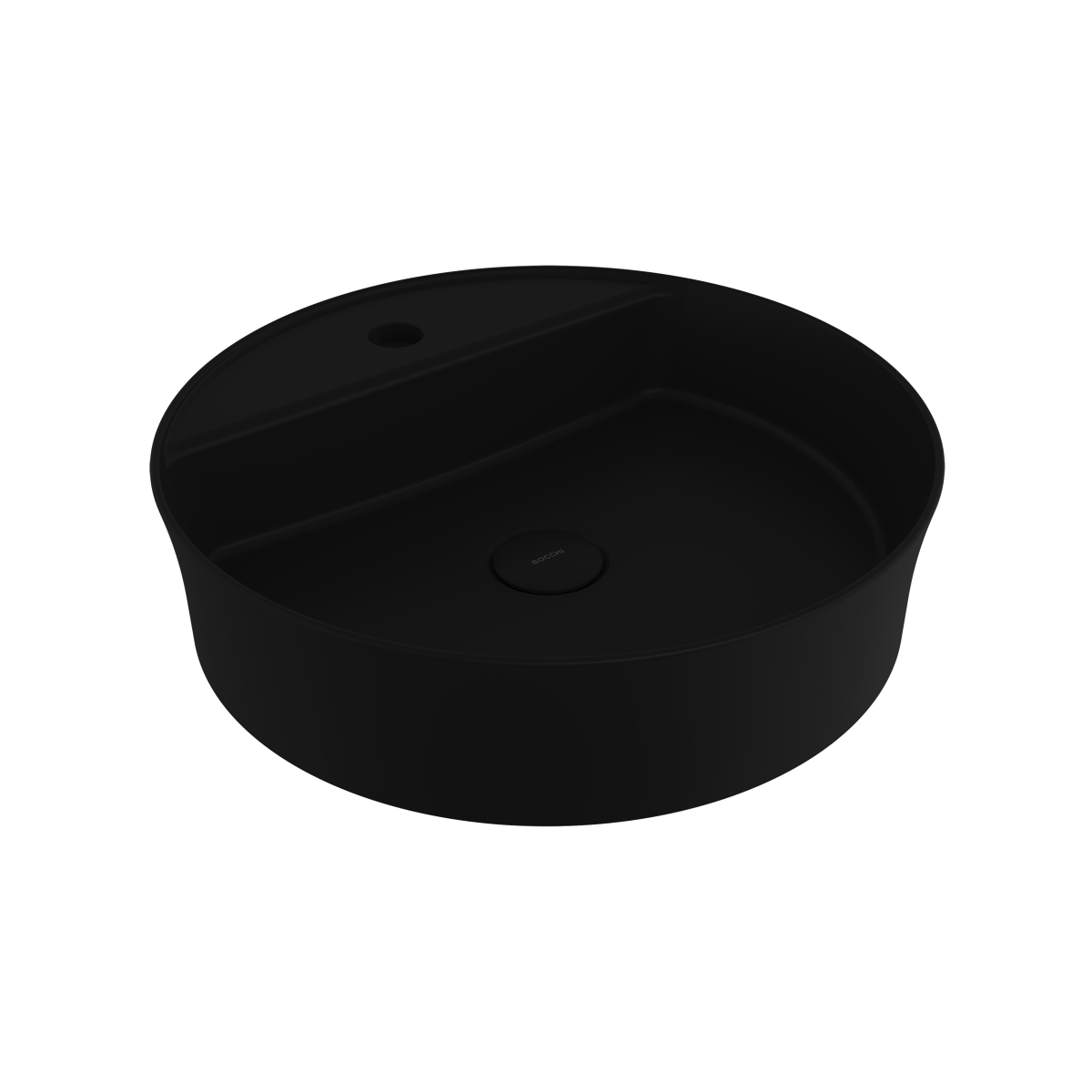 Bocchi Slim Line yuvarlak lavabo 45 cm Mat Siyah