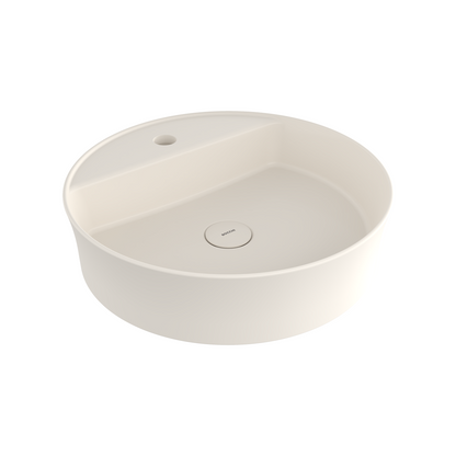 Bocchi Slim Line yuvarlak lavabo 45 cm Parlak Bisküvi