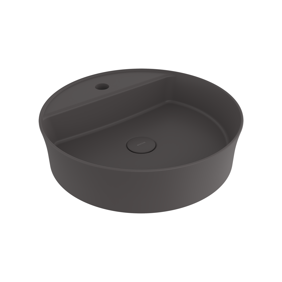 Bocchi Slim Line yuvarlak lavabo 45 cm Mat Antrasit