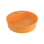 Bocchi Slim Line yuvarlak lavabo 45 cm Parlak Mandalina Sarısı