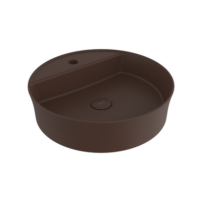Bocchi Slim Line yuvarlak lavabo 45 cm Mat Kahve