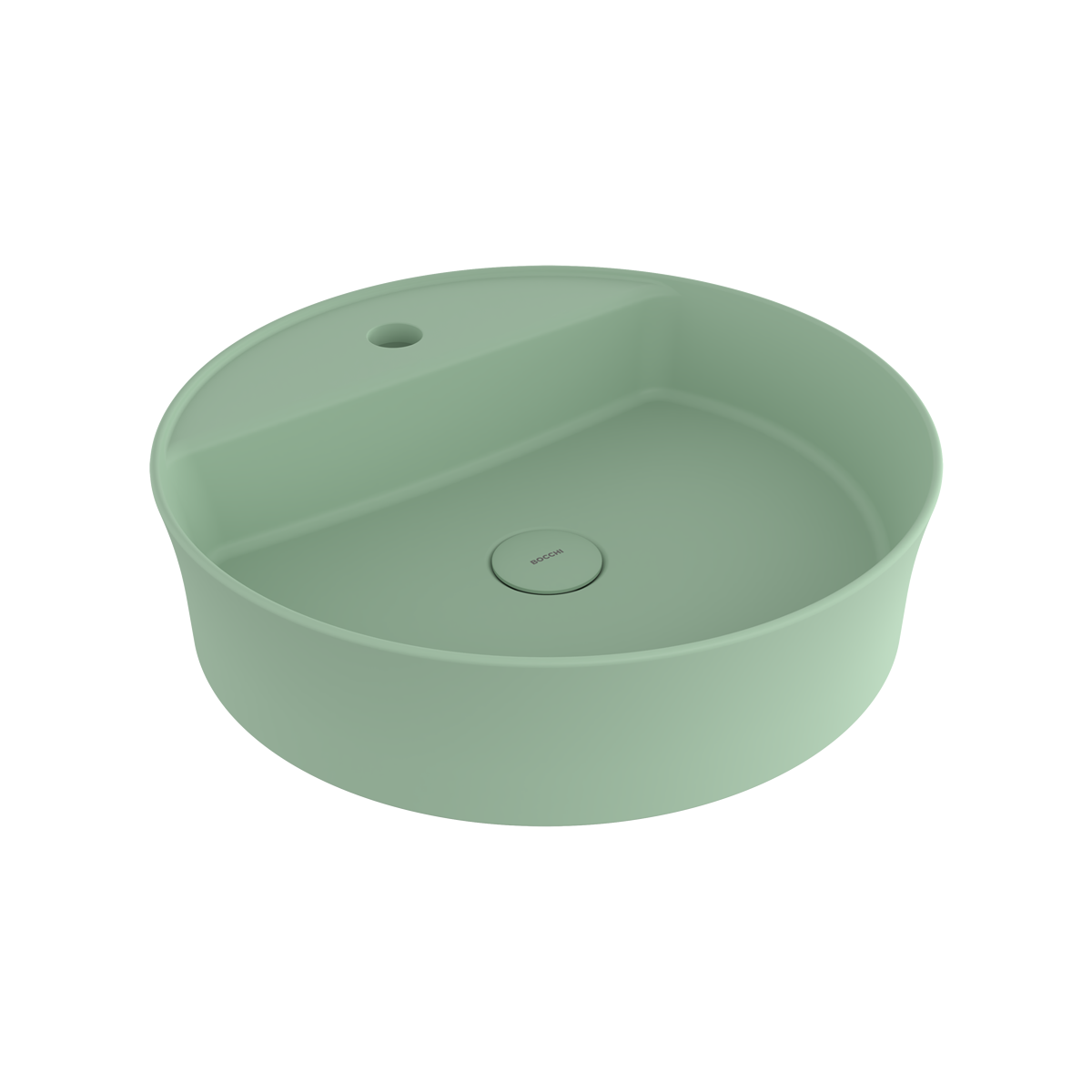 Bocchi Slim Line yuvarlak lavabo 45 cm Mat Mint Yeşil