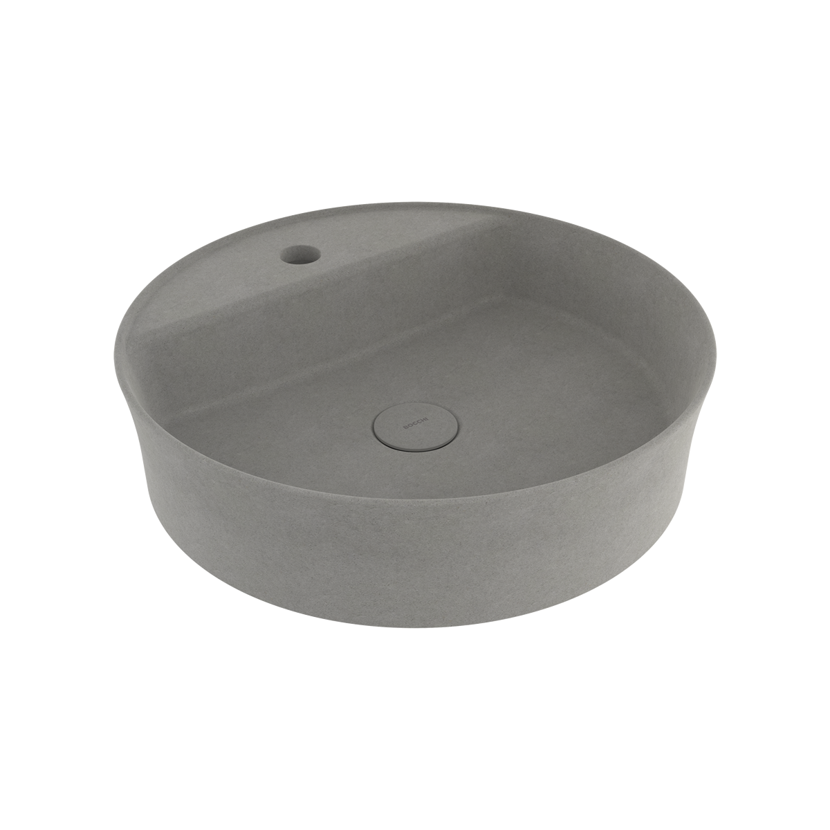 Bocchi Slim Line yuvarlak lavabo 45 cm Mat Beton