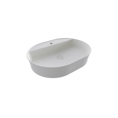 Bocchi Slim Line oval lavabo 60x45 cm Mat Beyaz